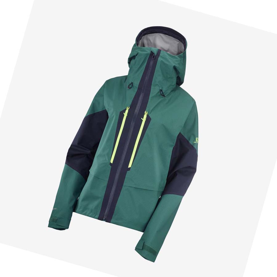 Salomon OUTPEAK GORE-TEX WATERPROOF 3L Jakke Dame Grønn | NO3154FDN