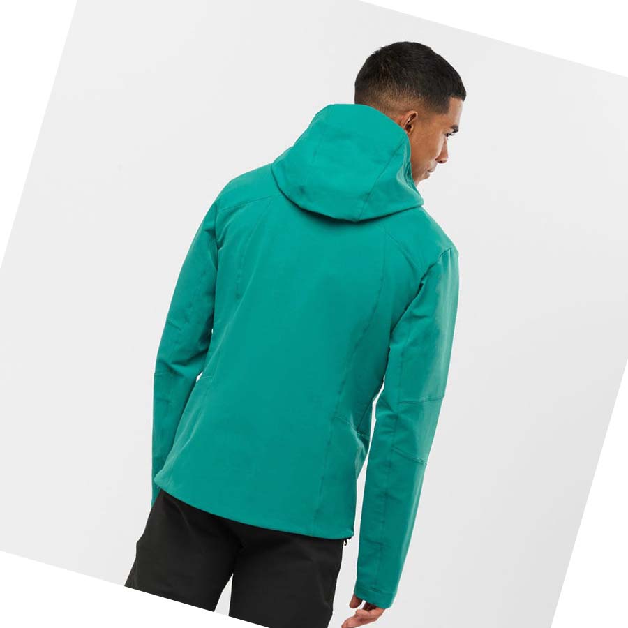 Salomon OUTPEAK SOFTSHELL Jakke Herre Grønn | NO2370EBC