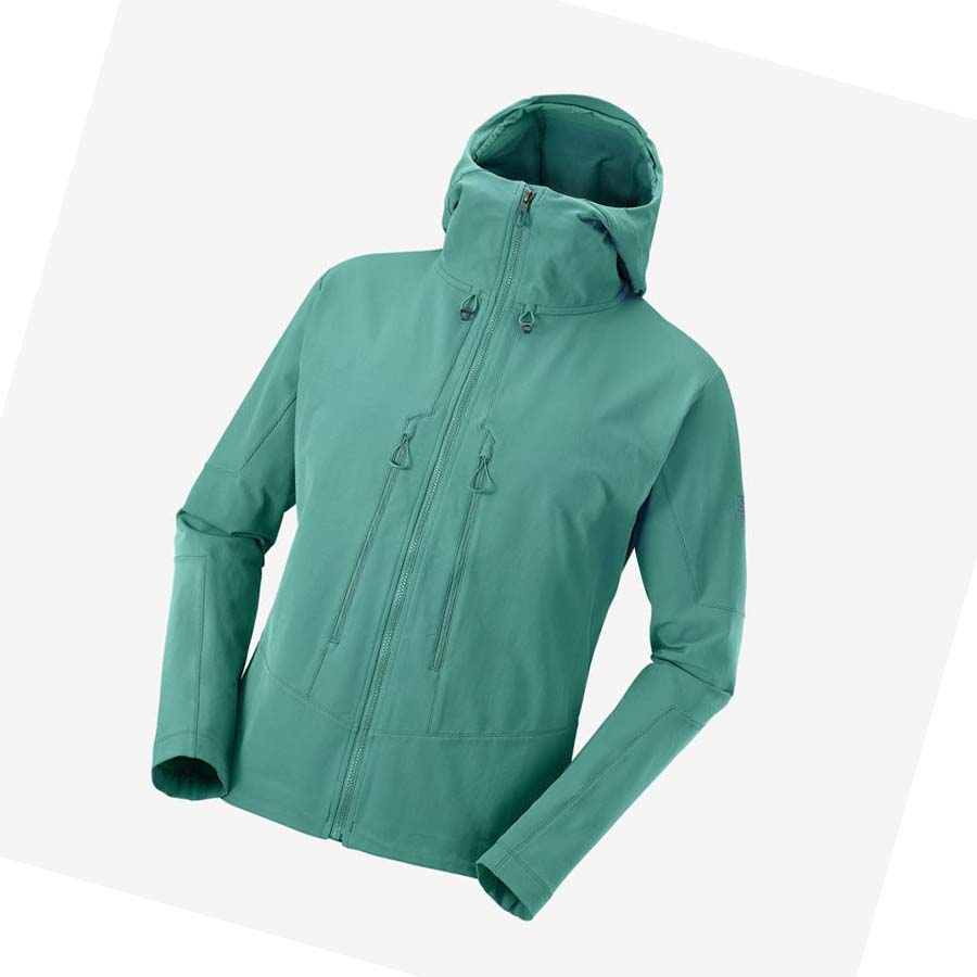 Salomon OUTPEAK SOFTSHELL Jakke Herre Grønn | NO2370EBC