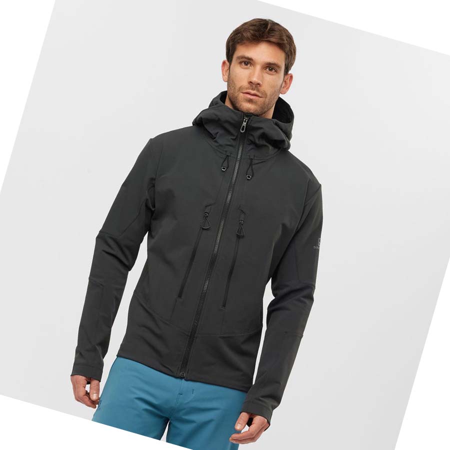 Salomon OUTPEAK SOFTSHELL Jakke Herre Svarte | NO2371RVD