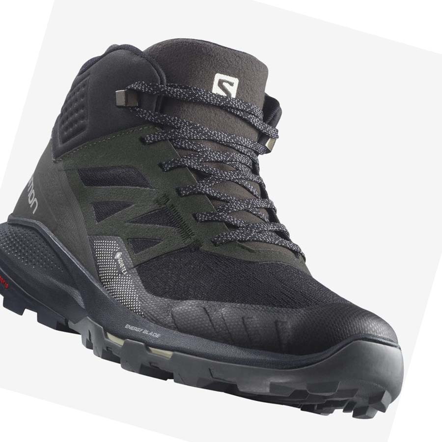 Salomon OUTPULSE MID GORE-TEX Fjellsko Herre Svarte | NO2084QMA