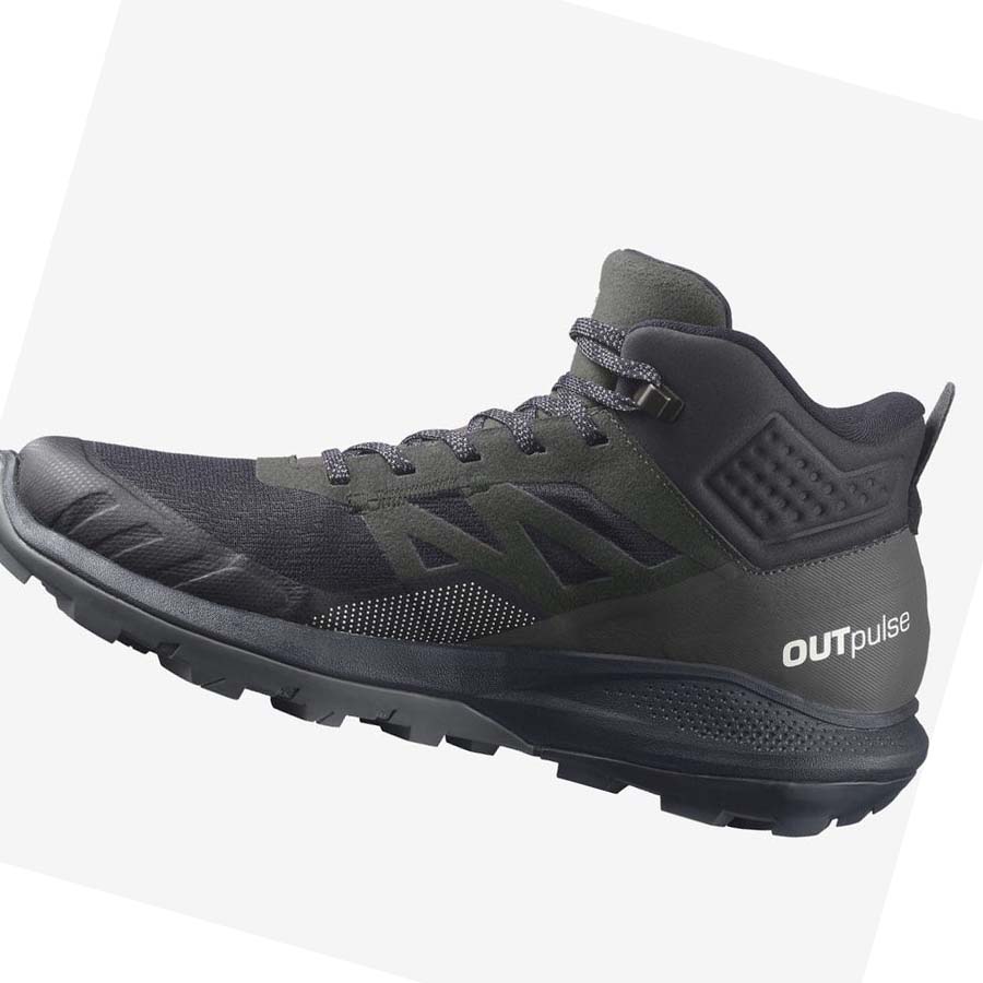 Salomon OUTPULSE MID GORE-TEX Fjellsko Herre Svarte | NO2084QMA