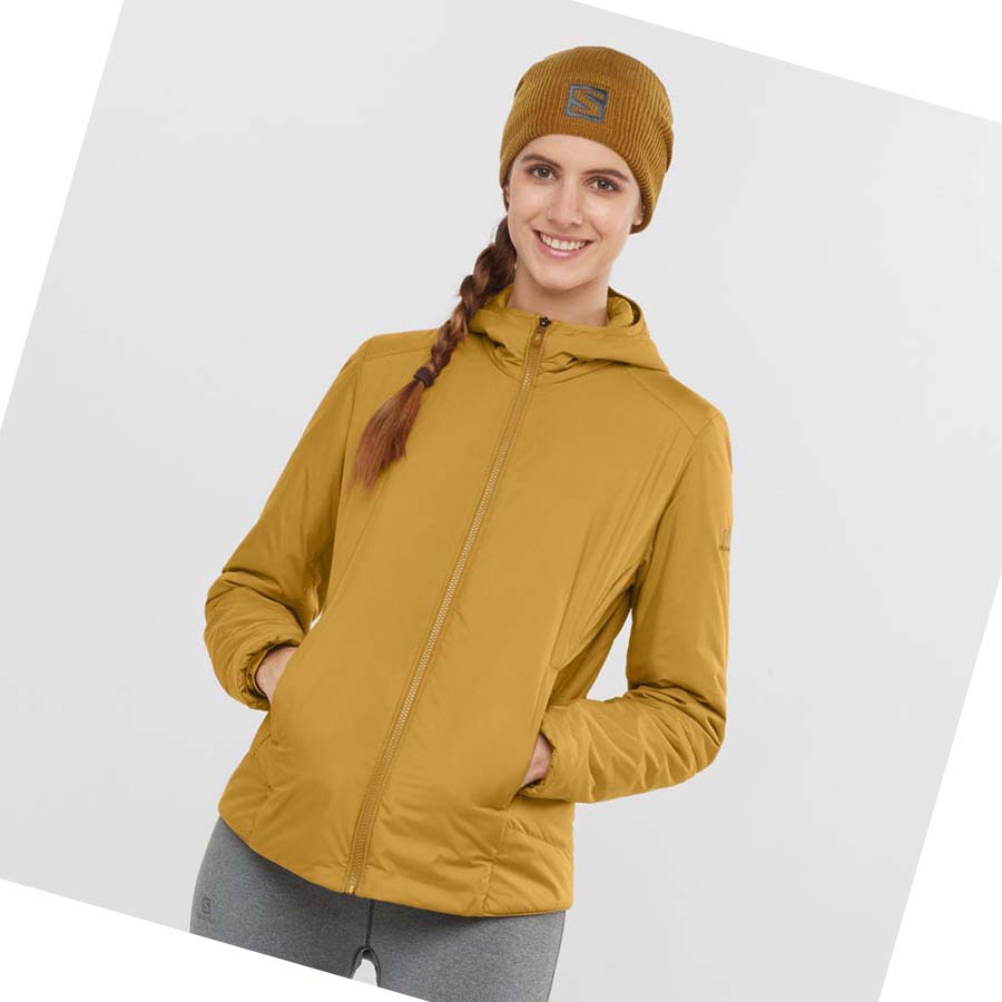 Salomon OUTRACK INSULATED Jakke Dame Gul | NO3171BEX