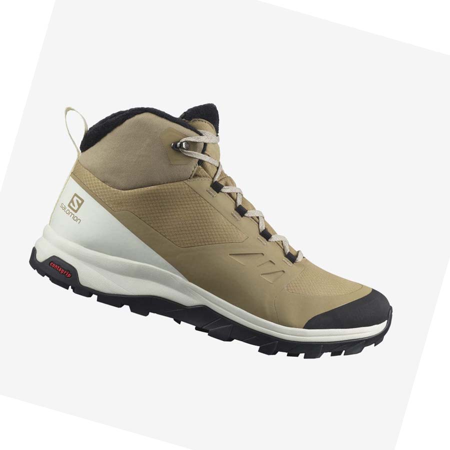 Salomon OUTSNAP CLIMASALOMON™ WATERPROOF Vinterstøvler Herre Brune | NO2240GSO