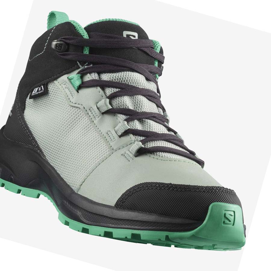 Salomon OUTWARD CLIMASALOMON™ WATERPROOF Fjellsko Barn Mint | NO3585CTV