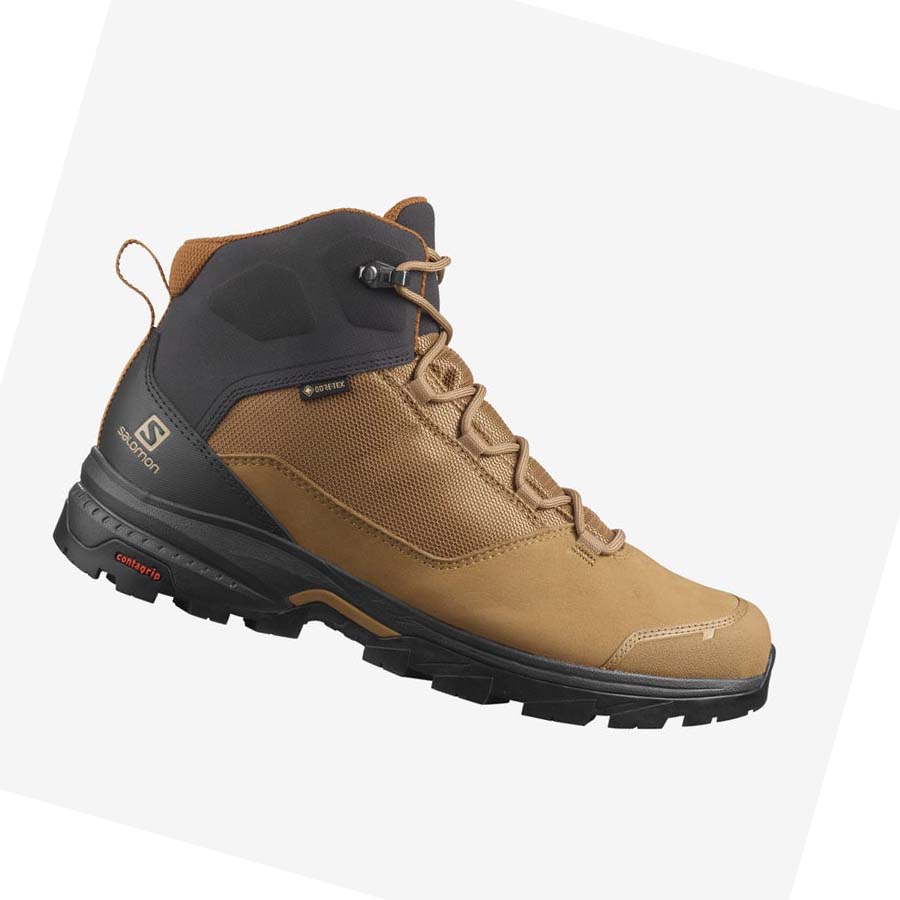 Salomon OUTWARD GORE-TEX Fjellsko Herre Svarte Brune | NO2020ILH