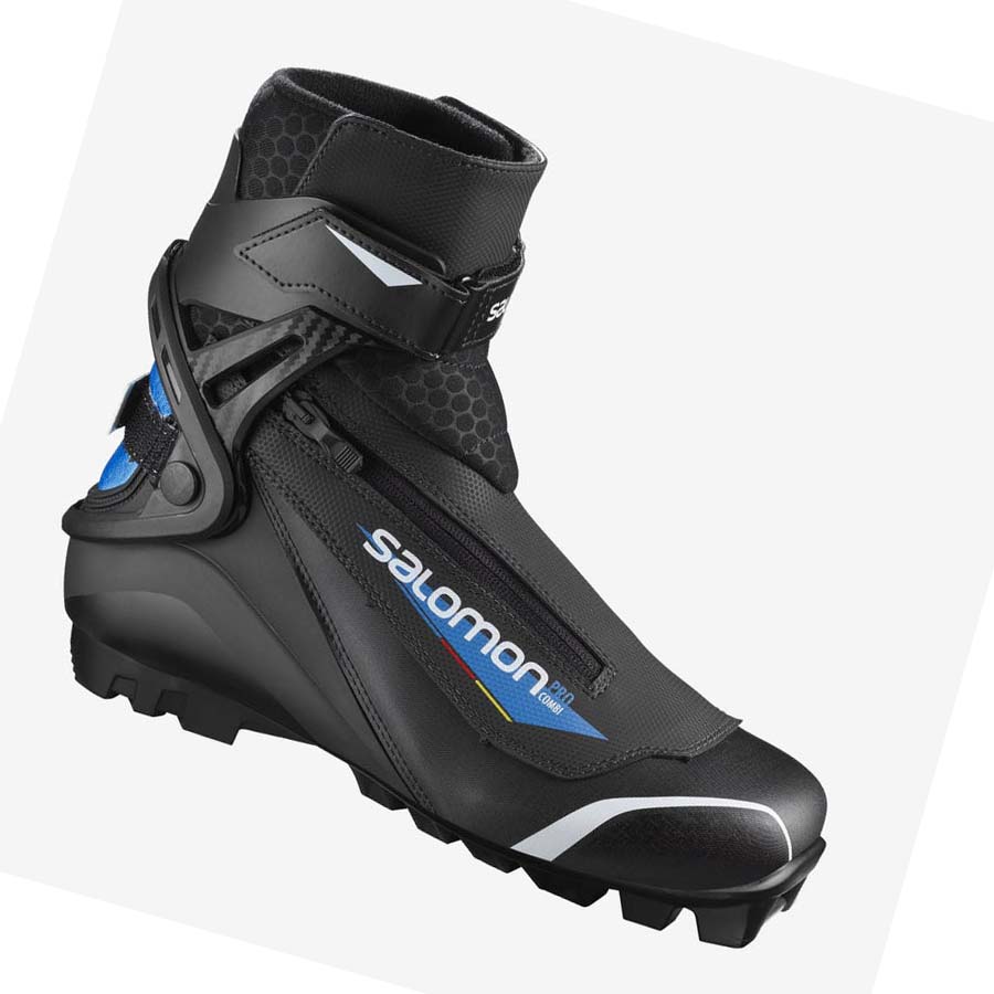 Salomon PRO COMBI PILOT Skistøvler Dame Svarte Blå | NO3573JPQ