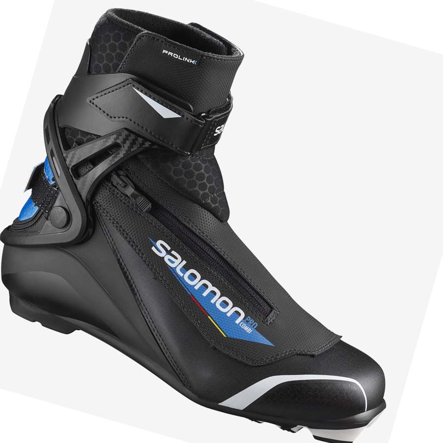 Salomon PRO COMBI PROLINK Skistøvler Dame Svarte Blå | NO3572HAP