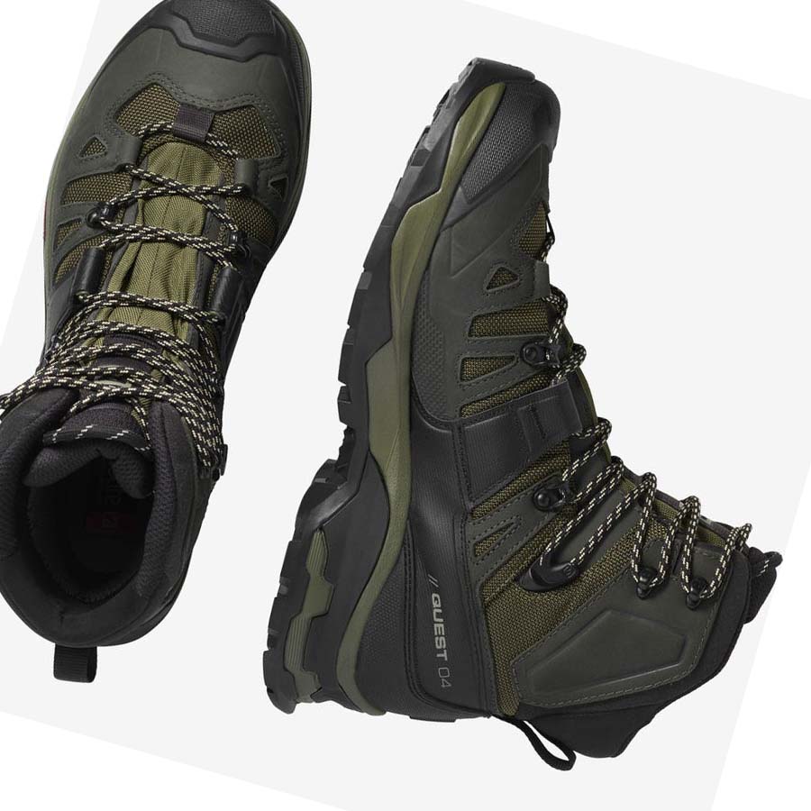 Salomon QUEST 4 GORE-TEX Fjellsko Herre Olivengrønne | NO2062VRW