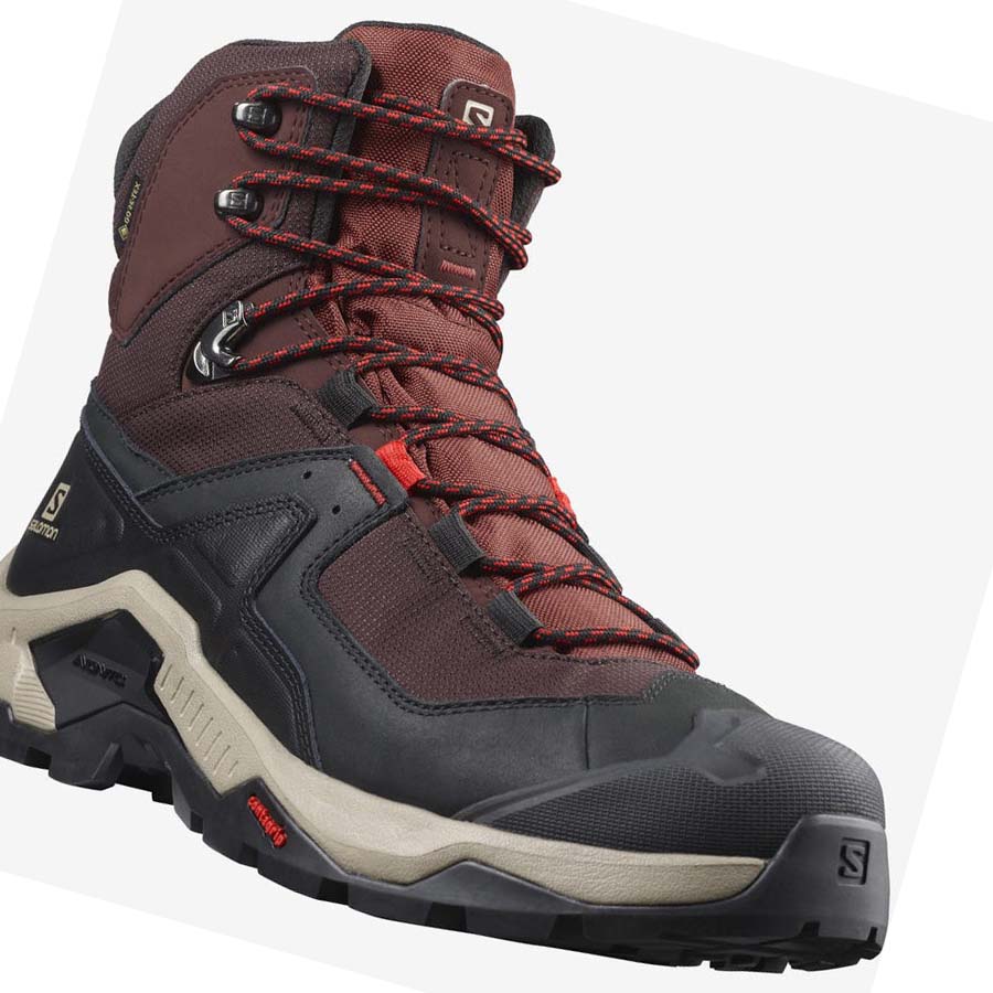 Salomon QUEST ELEMENT GORE-TEX Fjellsko Herre Grå Rød | NO2077ZUT