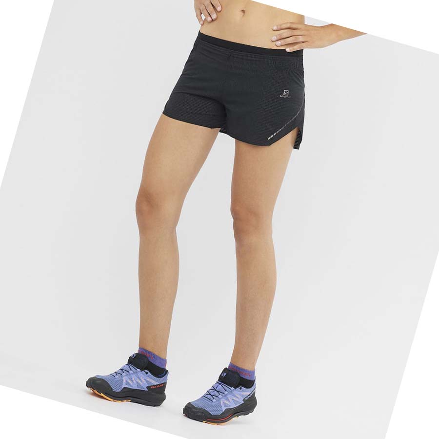 Salomon SENSE AERO 3'' Shorts Dame Svarte | NO3285ILH