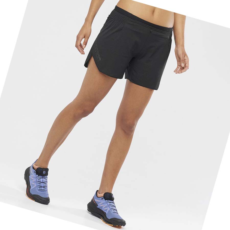 Salomon SENSE AERO 5'' Shorts Dame Svarte | NO3287PJJ