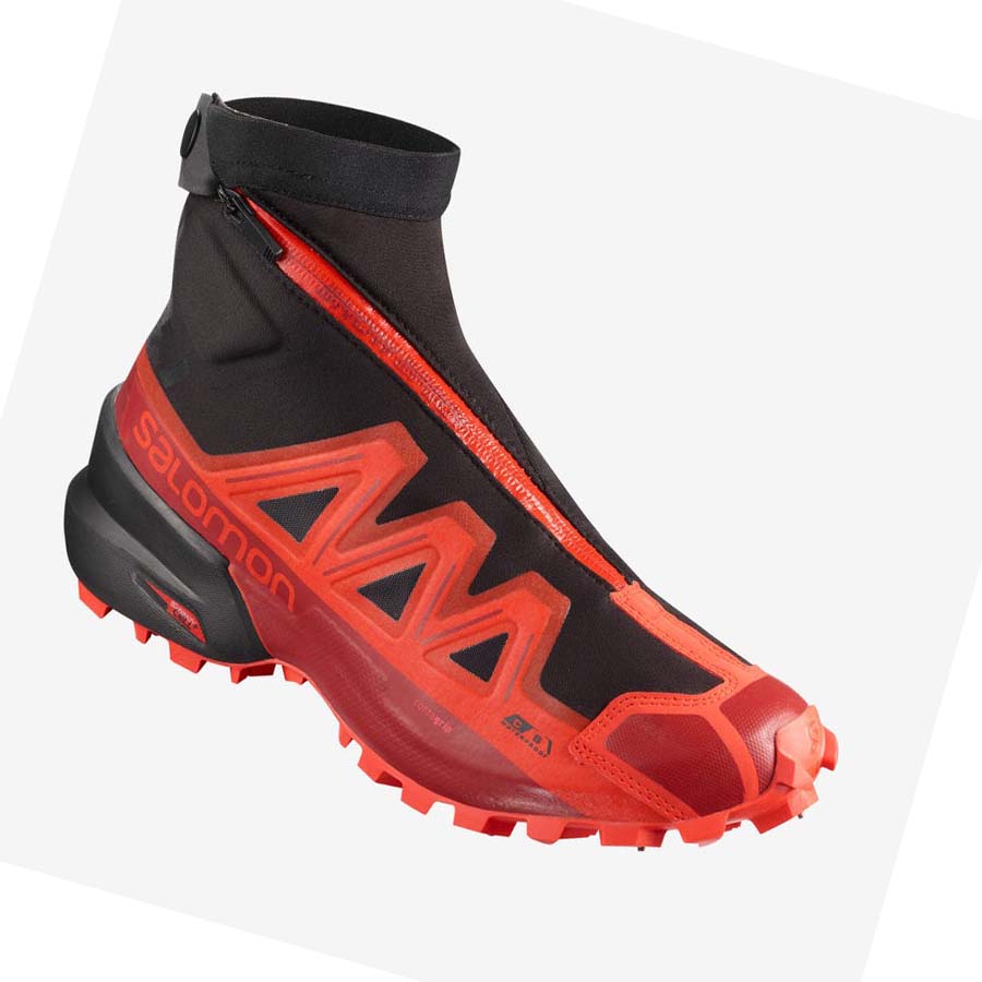 Salomon SNOWSPIKE CLIMASALOMON™ WATERPROOF Trail Løpesko Herre Svarte Rød | NO2131XYU