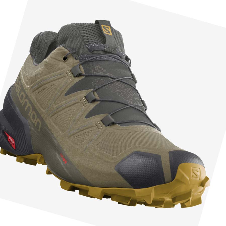 Salomon SPEEDCROSS 5 GORE-TEX Trail Løpesko Herre Olivengrønne | NO2114TCE