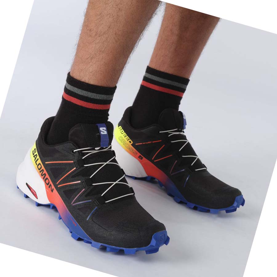 Salomon SPEEDCROSS 5 RACING PACK Trail Løpesko Herre Svarte Blå | NO2122SGL