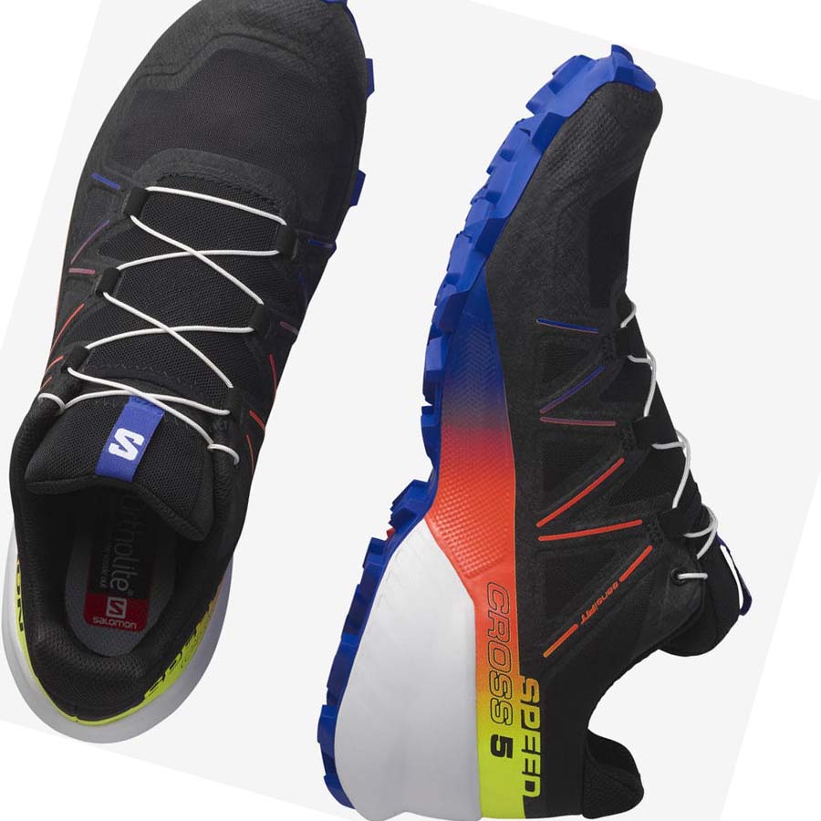 Salomon SPEEDCROSS 5 RACING PACK Trail Løpesko Herre Svarte Blå | NO2122SGL