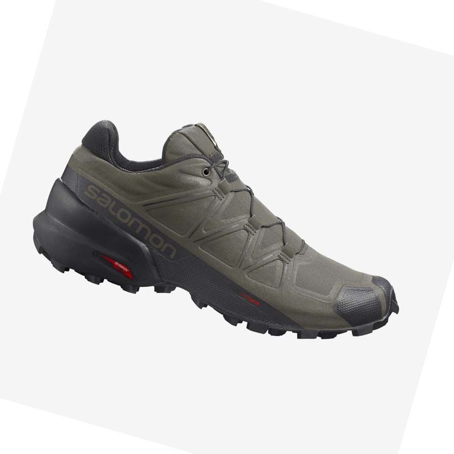 Salomon SPEEDCROSS 5 WIDE Trail Løpesko Herre Olivengrønne | NO2102LIS