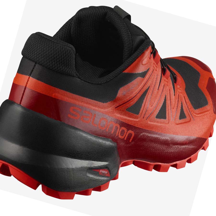 Salomon SPIKECROSS 5 GORE-TEX Trail Løpesko Herre Svarte Rød | NO2100JPQ