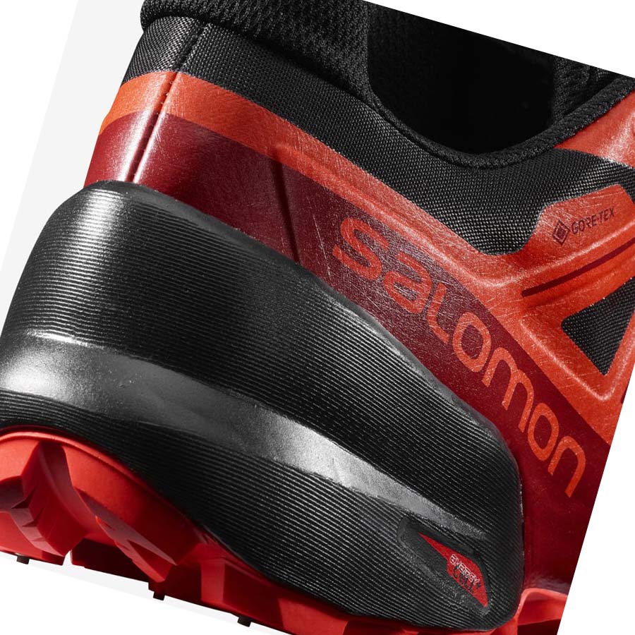 Salomon SPIKECROSS 5 GORE-TEX Trail Løpesko Herre Svarte Rød | NO2100JPQ