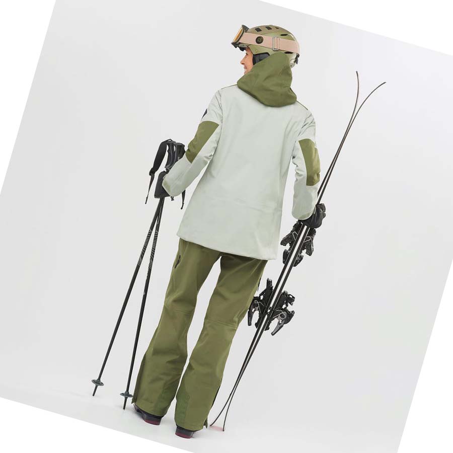 Salomon STANCE 3L BIB Skibukser Dame Olivengrønne | NO3291DFM