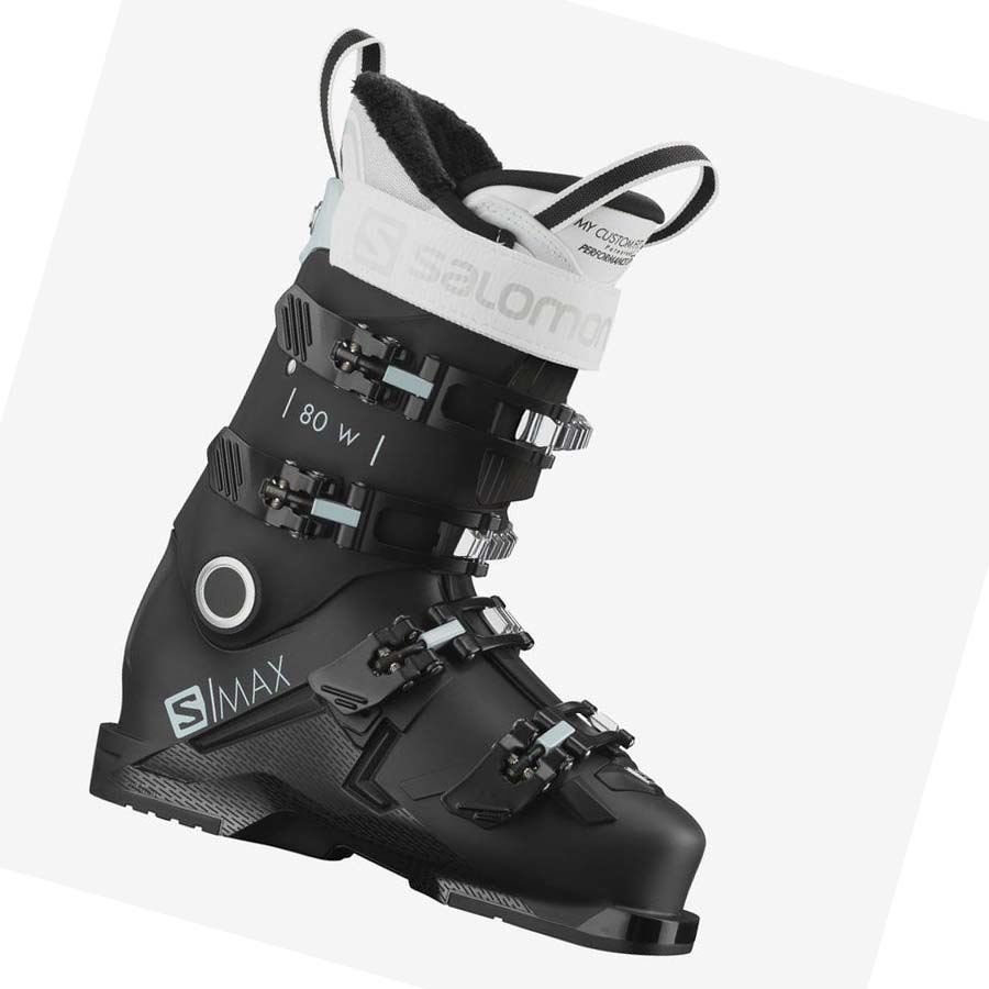 Salomon S/MAX 80 Skistøvler Dame Svarte Hvite | NO3547PJJ