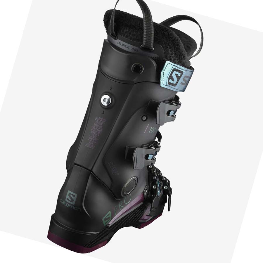 Salomon S/PRO 100 Skistøvler Dame Svarte | NO3557LIS