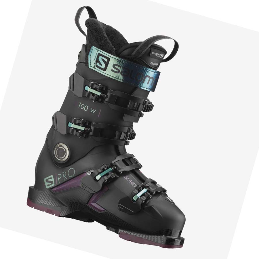 Salomon S/PRO 100 Skistøvler Dame Svarte | NO3557LIS