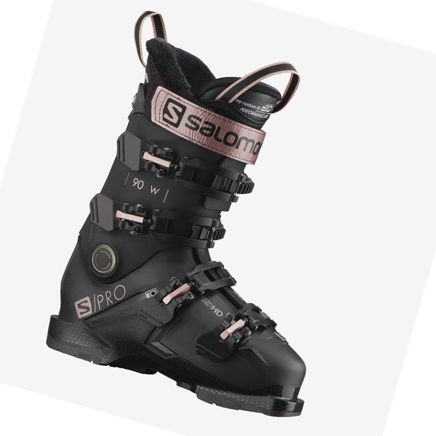 Salomon S/PRO 90 Skistøvler Dame Svarte Gull | NO3555JPQ