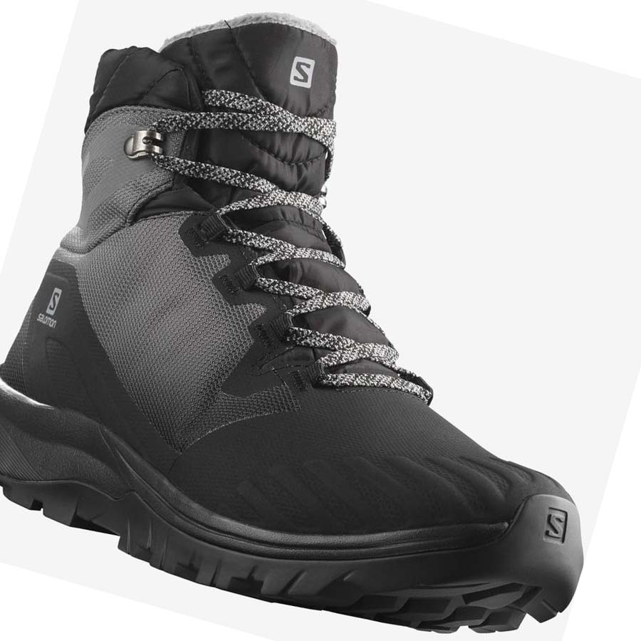 Salomon VAYA BLAZE THINSULATE™ CLIMASALOMON™ WATERPROOF Vinterstøvler Dame Svarte | NO3017MQZ