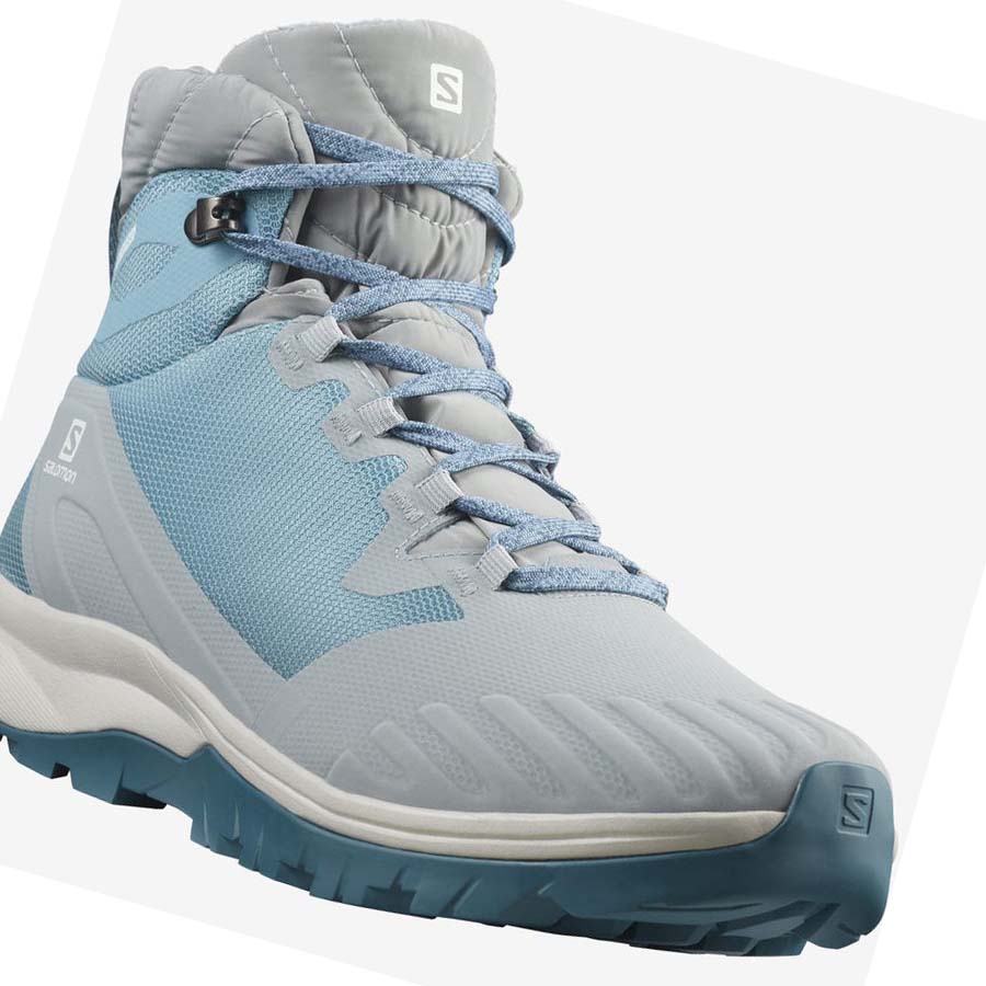 Salomon VAYA BLAZE THINSULATE™ CLIMASALOMON™ WATERPROOF Vinterstøvler Dame Blå | NO3018QMA