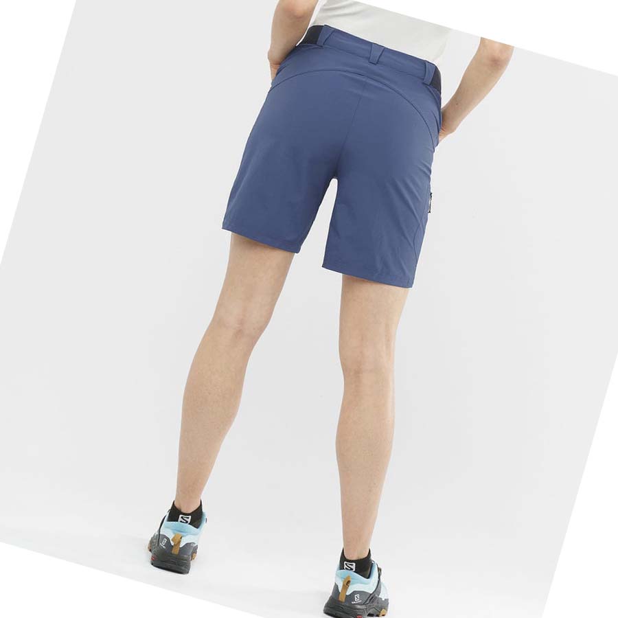 Salomon WAYFARER Shorts Dame Marineblå | NO3266GSO