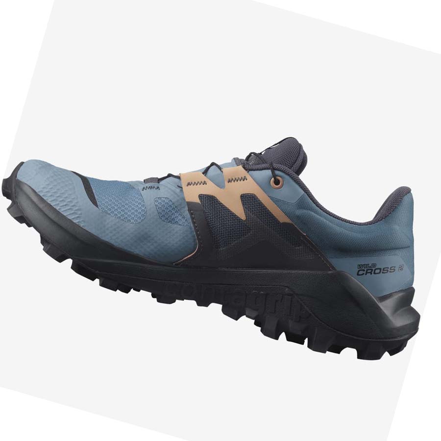 Salomon WILDCROSS 2 GORE-TEX Trail Løpesko Dame Blå | NO2856XYU