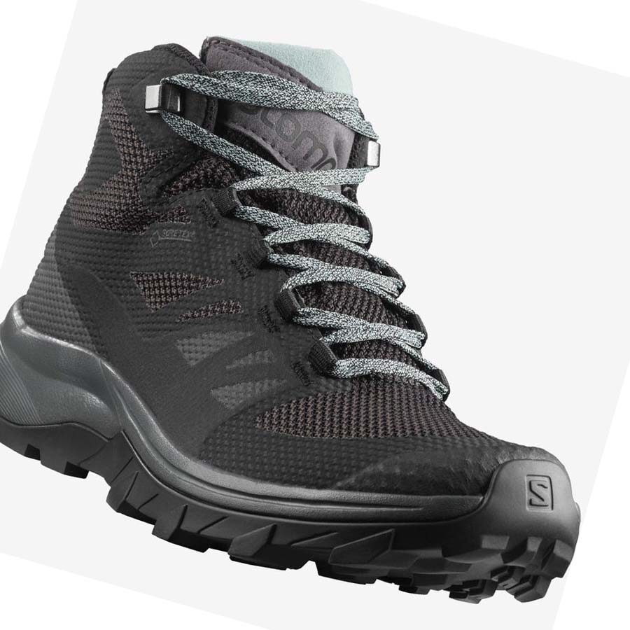 Salomon WoOUTLINE MID GORE-TEX Fjellsko Dame Marineblå | NO2833VRW