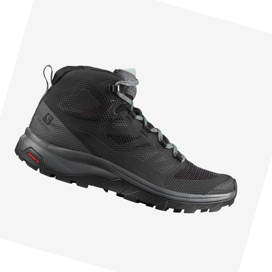 Salomon WoOUTLINE MID GORE-TEX Fjellsko Dame Marineblå | NO2833VRW