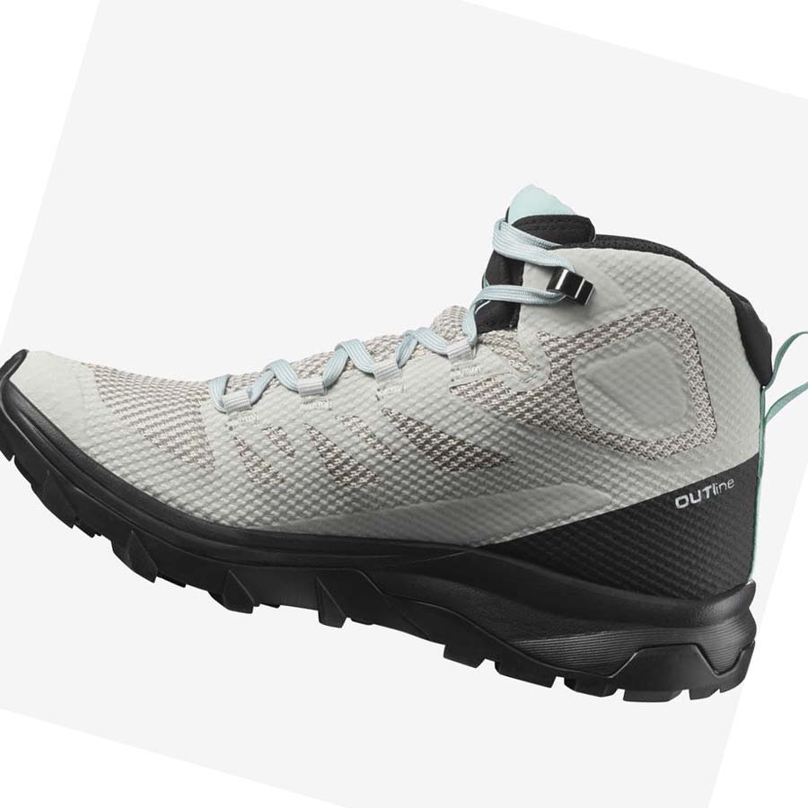 Salomon WoOUTLINE MID GORE-TEX Fjellsko Dame Beige | NO2835NWY