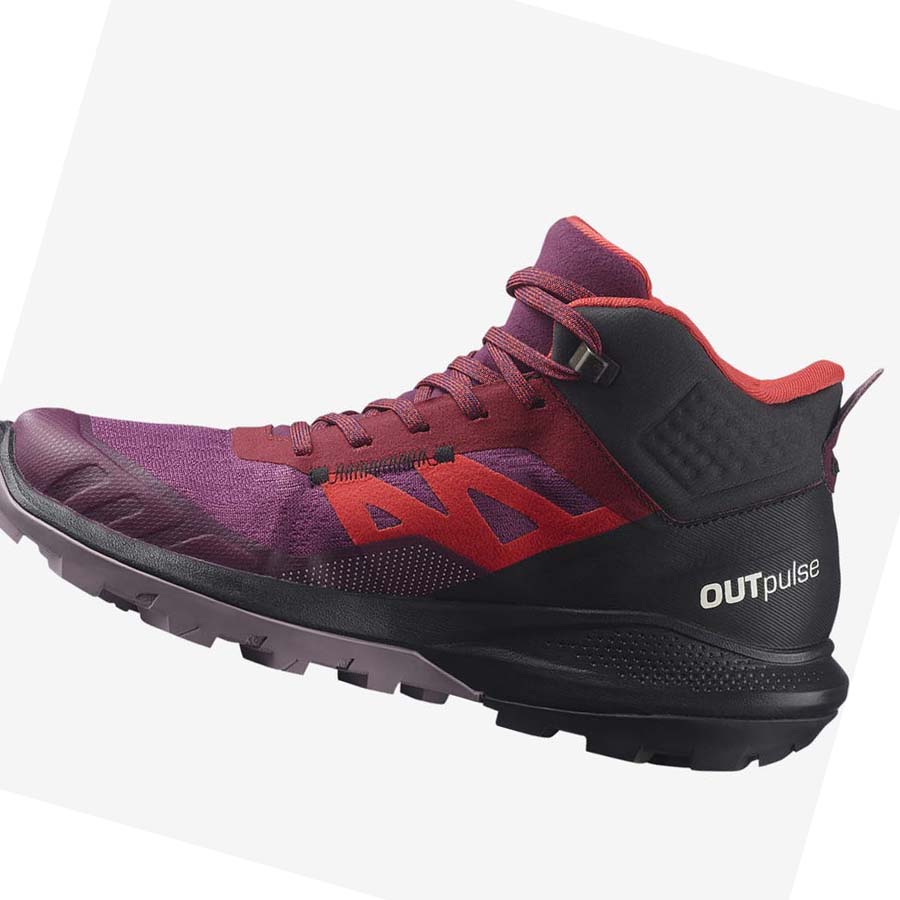 Salomon WoOUTPULSE MID GORE-TEX Fjellsko Dame Lilla | NO2840SGL