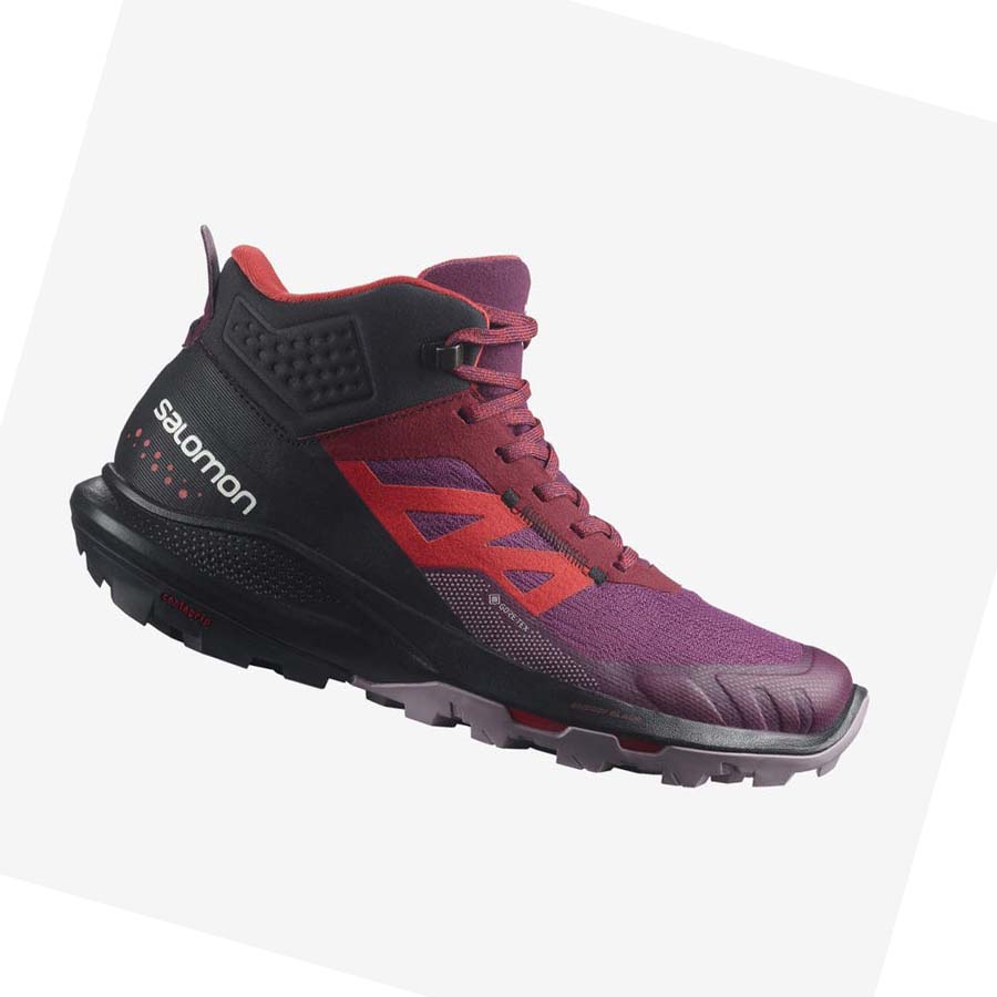 Salomon WoOUTPULSE MID GORE-TEX Fjellsko Dame Lilla | NO2840SGL