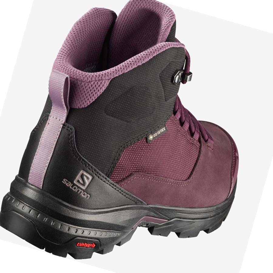 Salomon WoOUTWARD GORE-TEX Fjellsko Dame Rød | NO2788SGL