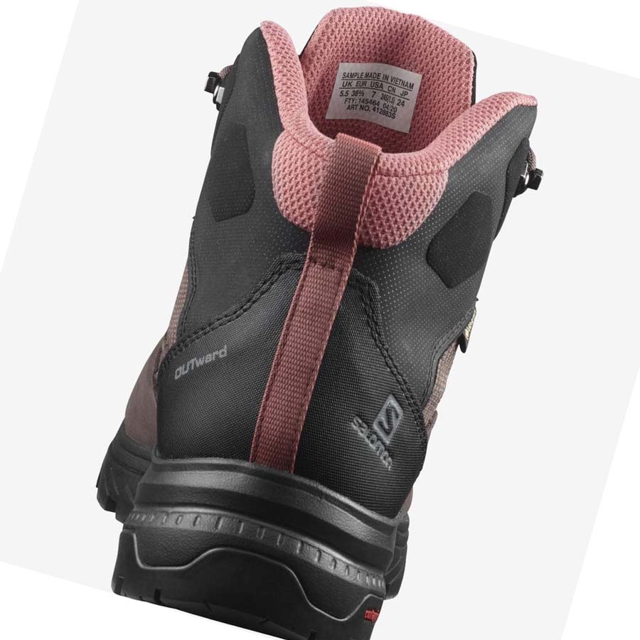 Salomon WoOUTWARD GORE-TEX Fjellsko Dame Brune | NO2789DFM