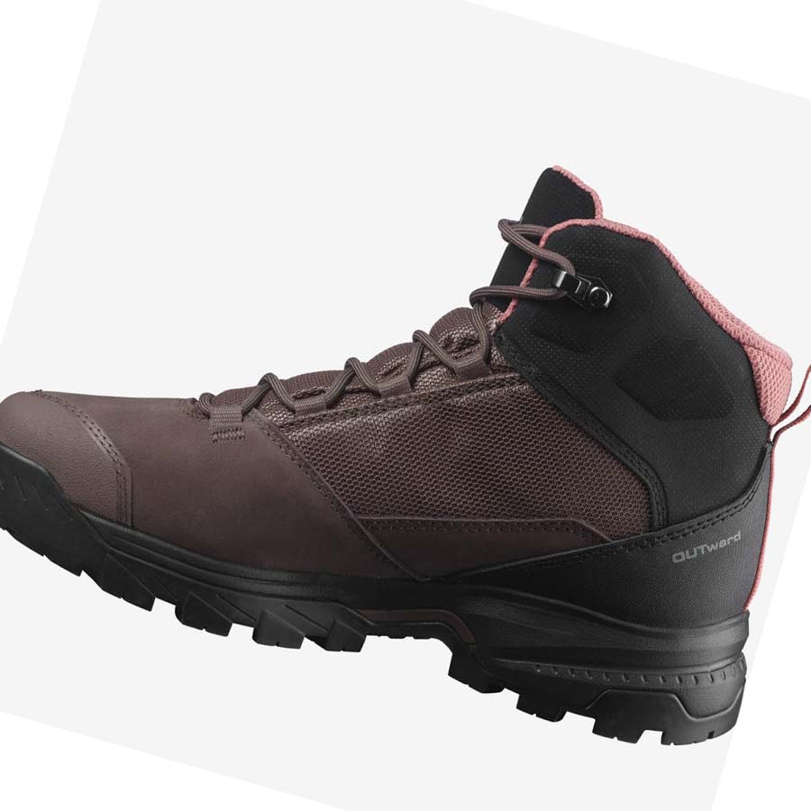 Salomon WoOUTWARD GORE-TEX Fjellsko Dame Brune | NO2789DFM