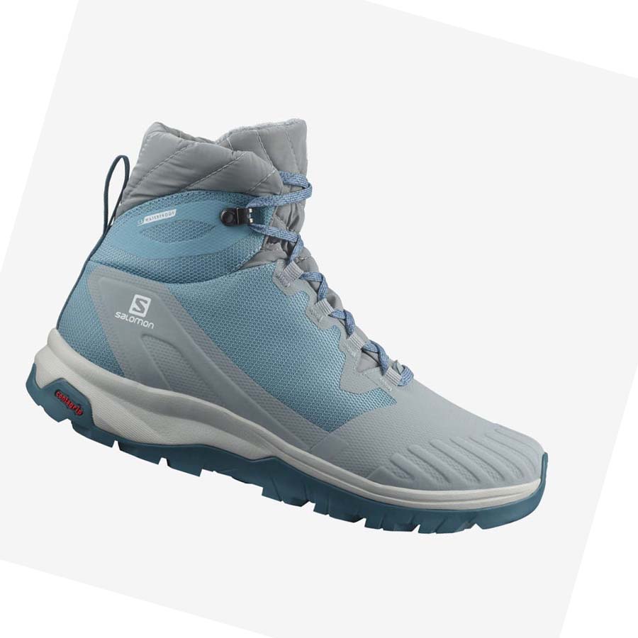 Salomon WoVAYA BLAZE THINSULATE™ CLIMASALOMON™ WATERPROOF Fjellsko Dame Blå | NO2820AHK