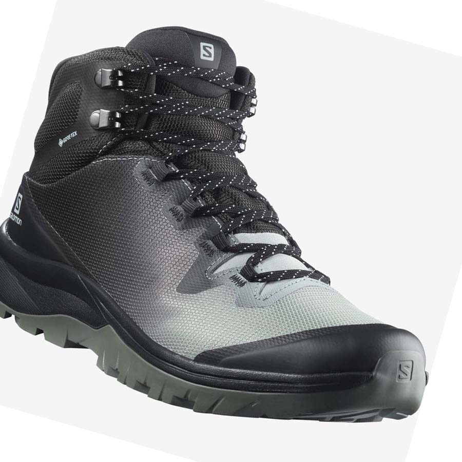 Salomon WoVAYA MID GORE-TEX Fjellsko Dame Svarte Hvite | NO2824FDN