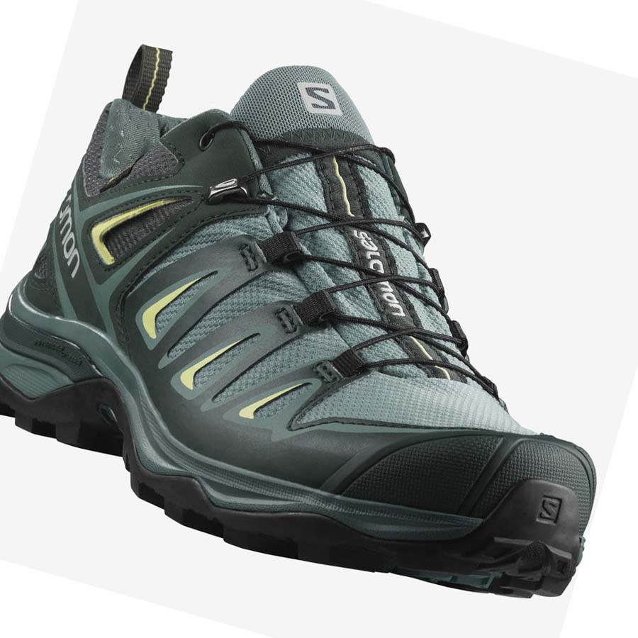 Salomon WoX ULTRA 3 GORE-TEX Fjellsko Dame Grønn | NO2793JPQ