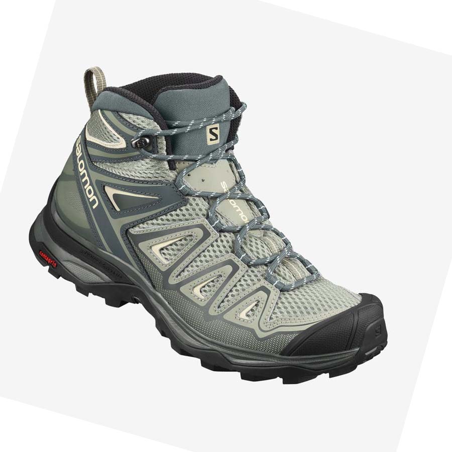 Salomon WoX ULTRA MID 3 AERO Fjellsko Dame Grå Brune | NO2794AHK