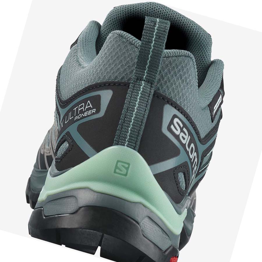 Salomon WoX ULTRA PIONEER CLIMASALOMON™ WATERPROOF Fjellsko Dame Grønn | NO2831XYU