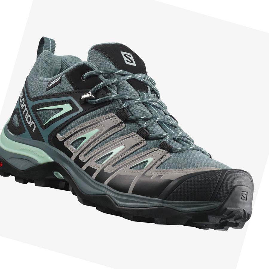 Salomon WoX ULTRA PIONEER CLIMASALOMON™ WATERPROOF Fjellsko Dame Grønn | NO2831XYU