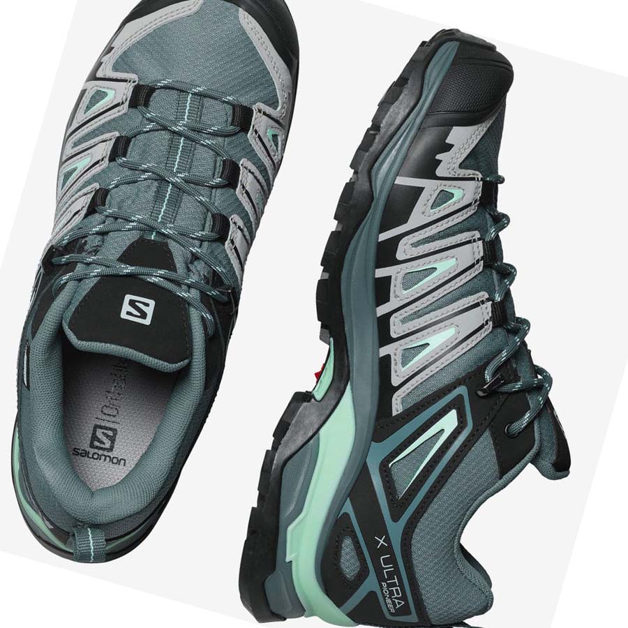 Salomon WoX ULTRA PIONEER CLIMASALOMON™ WATERPROOF Fjellsko Dame Grønn | NO2831XYU