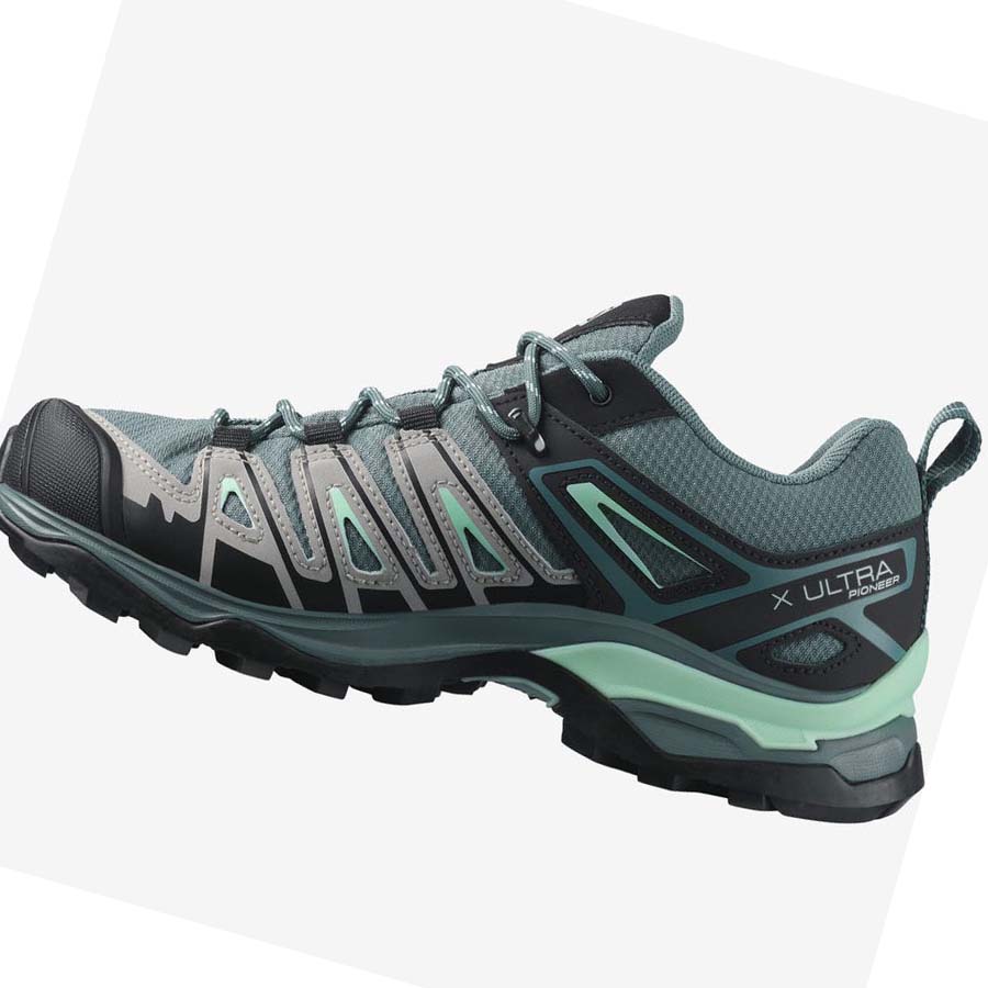 Salomon WoX ULTRA PIONEER CLIMASALOMON™ WATERPROOF Fjellsko Dame Grønn | NO2831XYU