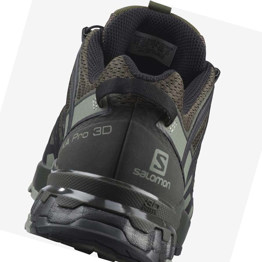 Salomon XA PRO 3D V8 WIDE Fjellsko Herre Svarte Olivengrønne | NO2010BEX