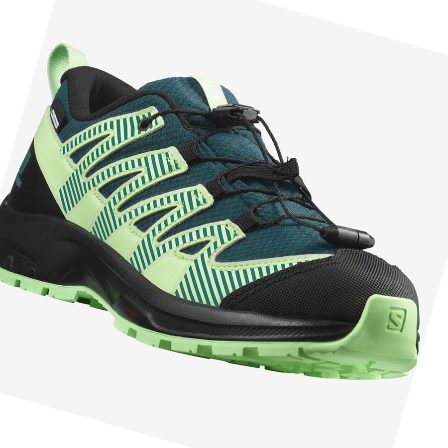 Salomon XA PRO V8 CLIMASALOMON™ WATERPROOF Trail Løpesko Barn Grønn | NO3604FDN